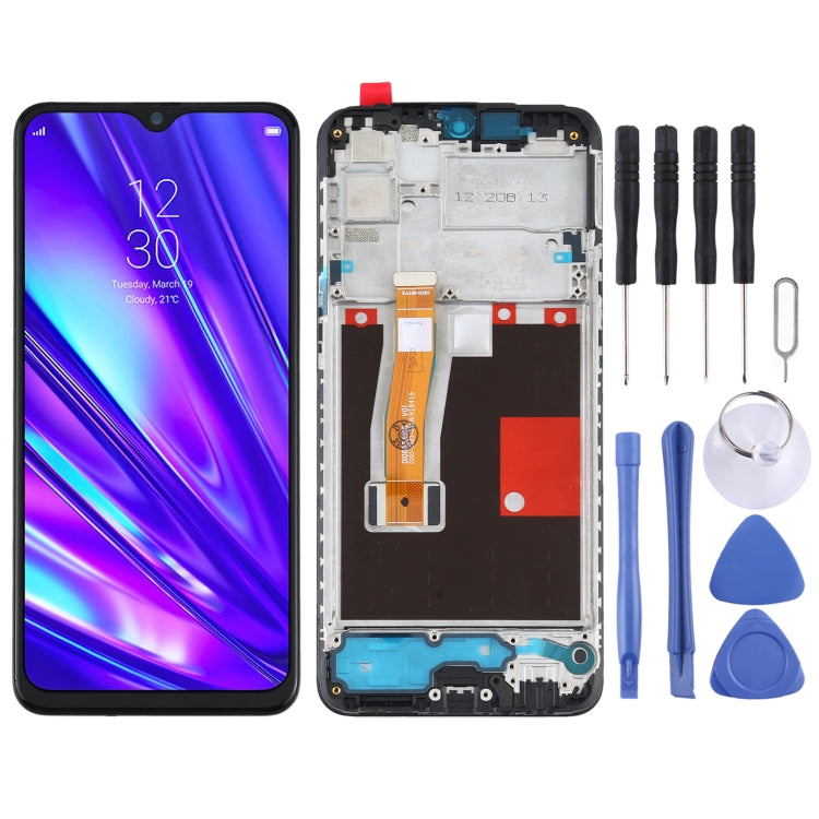 LCD Screen and Digitizer Full Assembly with Frame for OPPO Realme 5 Pro / Realme Q RMX1971, For OPPO Realme 5 Pro