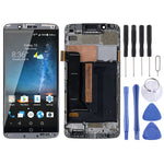 AMOLED Material LCD Screen and Digitizer Full Assembly with Frame for ZTE Axon 7 A2017 A2017U A2017G, For ZTE Axon 7
