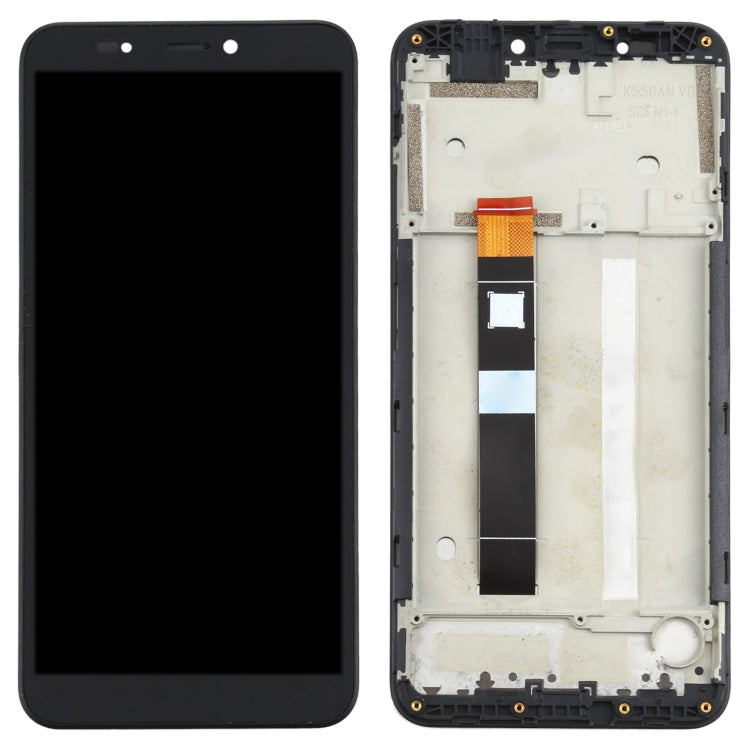 Original LCD Screen and Digitizer Complete Assembly with Frame for Nokia C2, For Nokia C2