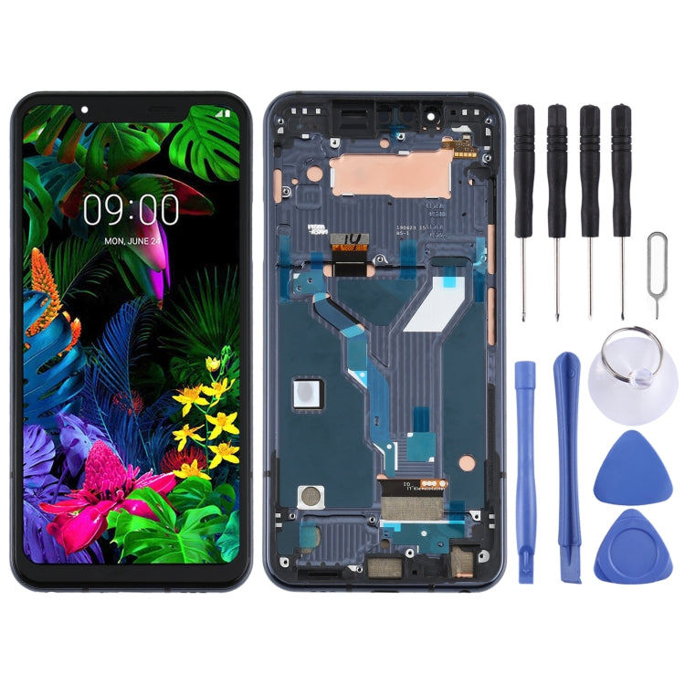 Schermo LCD e digitalizzatore assemblaggio completo con cornice per LG G8s ThinQ LMG810, LM-G810, LMG810EAW, For LG G8s ThinQ