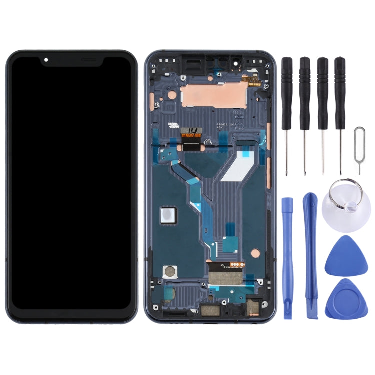 LCD Screen and Digitizer Full Assembly with Frame for LG G8s ThinQ LMG810, LM-G810, LMG810EAW, For LG G8s ThinQ