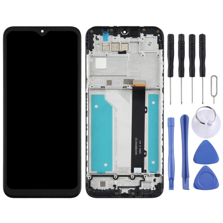 LCD Screen and Digitizer Full Assembly with Frame for LG K41s LMK410EMW, LM-K410EMW, LM-K410, For LG K41s