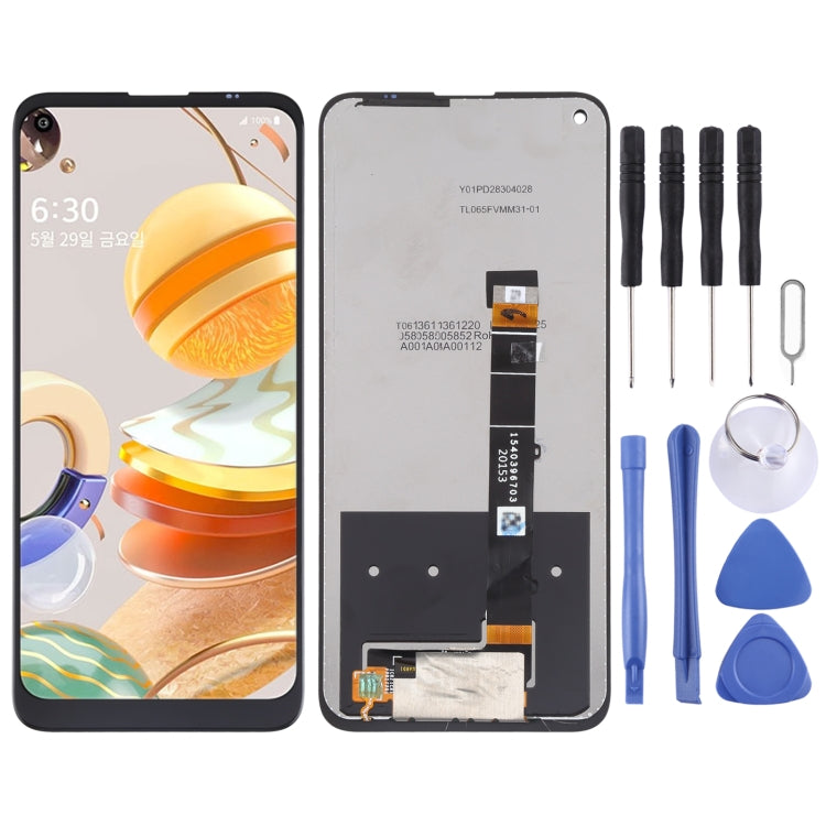LCD Screen and Digitizer Complete Assembly for LG Q61, For LG Q61