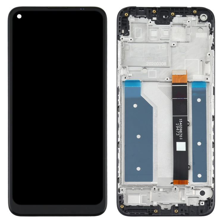 LCD Screen and Digitizer Complete Assembly with Frame for LG Q61, For LG Q61