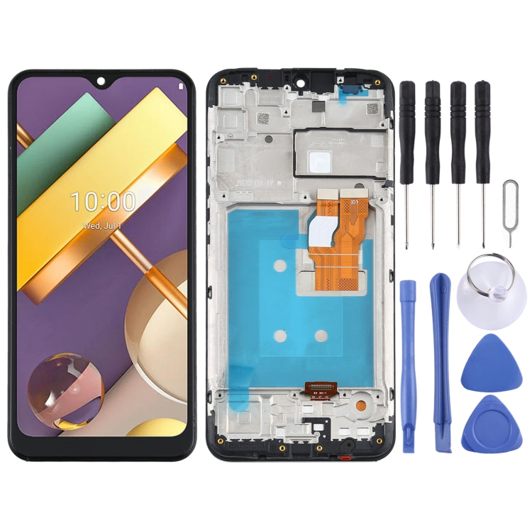 LCD Screen and Digitizer Full Assembly with Frame for LG K22 LMK200Z, LMK200E, LMK200B, LM-K200, For LG K22