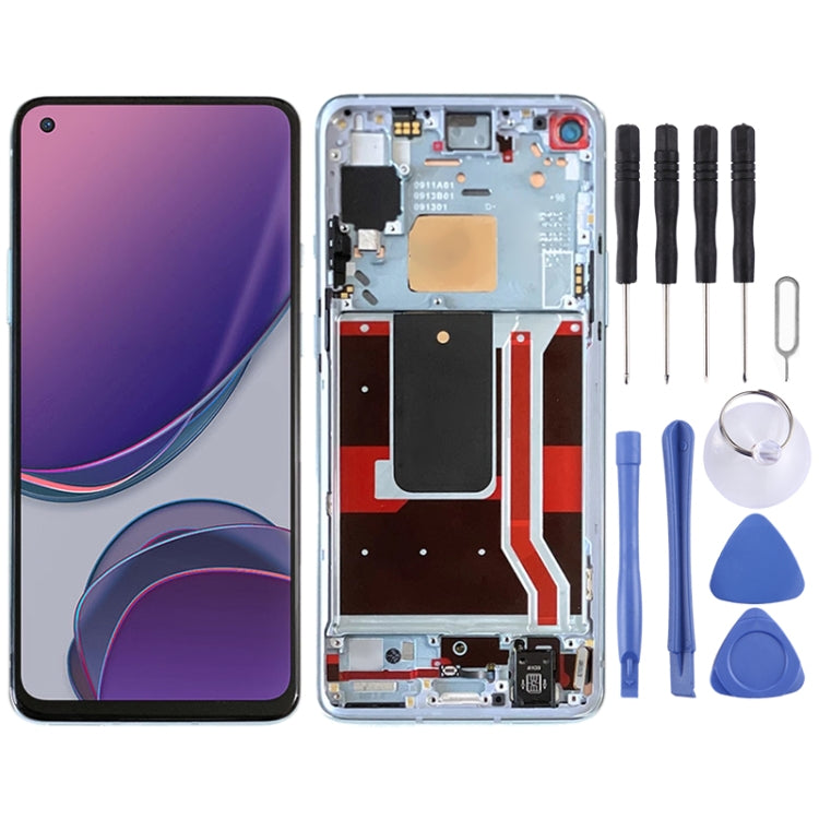 For OnePlus 8T 5G KB2001 KB2000 KB2003 AMOLED LCD Screen Digitizer Full Assembly with Frame,For OnePlus 8T 5G