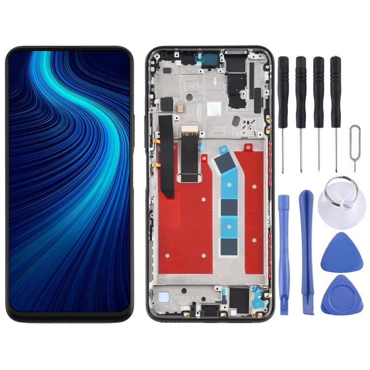 Schermo LCD e digitalizzatore assemblaggio completo con cornice per Huawei Honor X10 5G, For Huawei Honor X10 5G