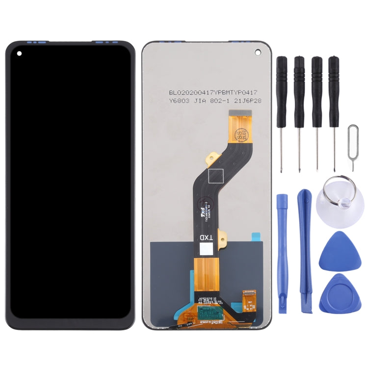 LCD Screen and Digitizer Full Assembly for Tecno Pova LD7, For Tecno Pova