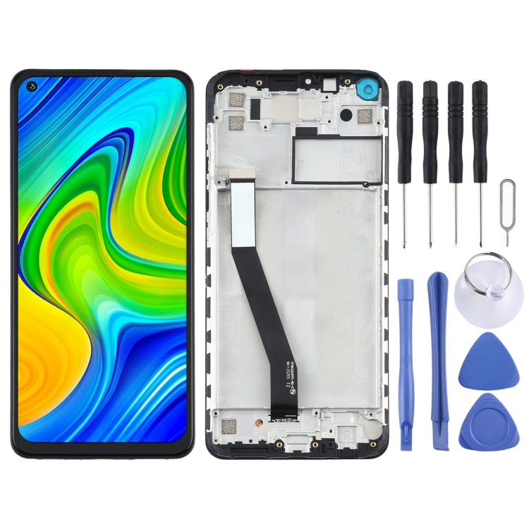 Schermo LCD e digitalizzatore assemblaggio completo con cornice per Xiaomi Redmi Note 9 /Redmi 10X 4G, For Xiaomi Redmi Note 9