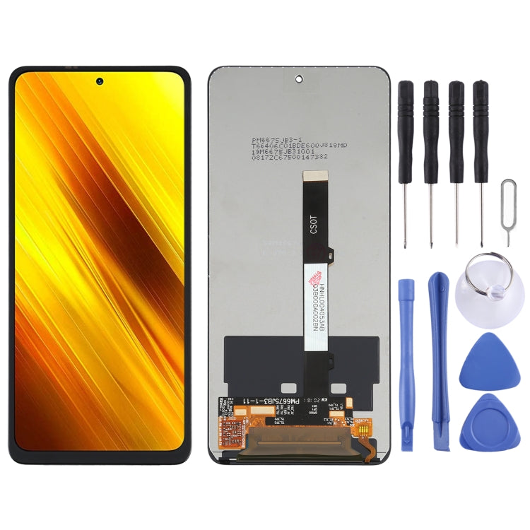 LCD Screen and Digitizer Full Assembly for Xiaomi Poco X3/Redmi Note 9 Pro 5G/Mi 10T Lite 5G M2010J19SC M2010J19CG M2007J17G, For Xiaomi Poco X3