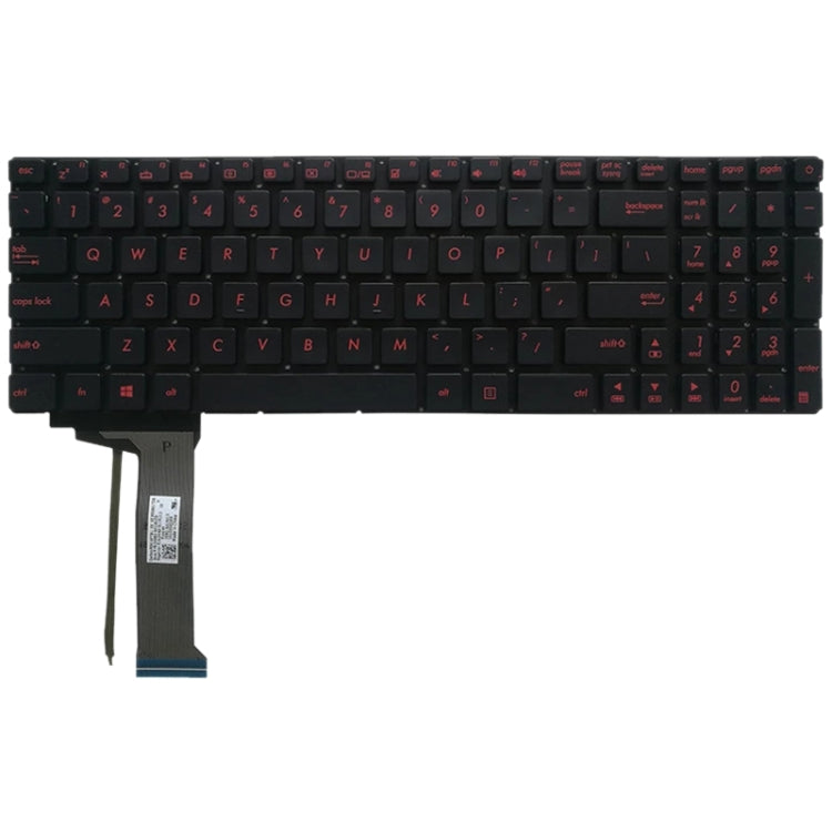 Tastiera versione USA con retroilluminazione per Asus GL552 GL552J GL552JX GL552V GL552VL GL552VW N552VW N552VX G771JM G771JW, For Asus GL552(Black with Backlight), For Asus GL552(Silver with Backlight)