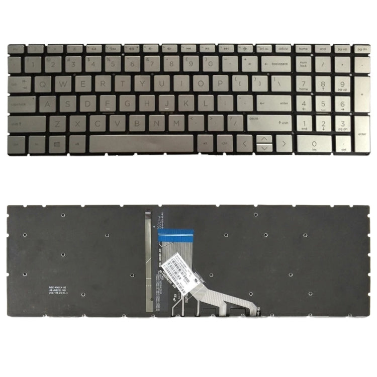 US Version Keyboard with Backlight for HP 15-DA 15-DA0002DX 15-DA0008CA 15-DB 15-DB0003CA TPN-C135 TPN-C136, For HP 15-DA, For HP 15-DB