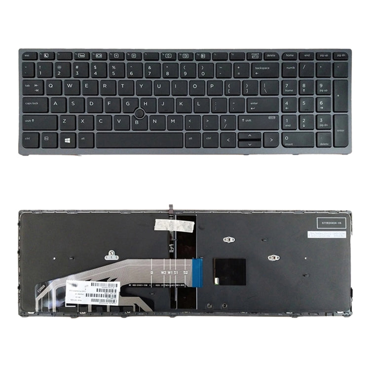 Tastiera versione USA con retroilluminazione per HP Zbook 15 17 G3 848311-001, For HP Zbook 15(with Backlight)