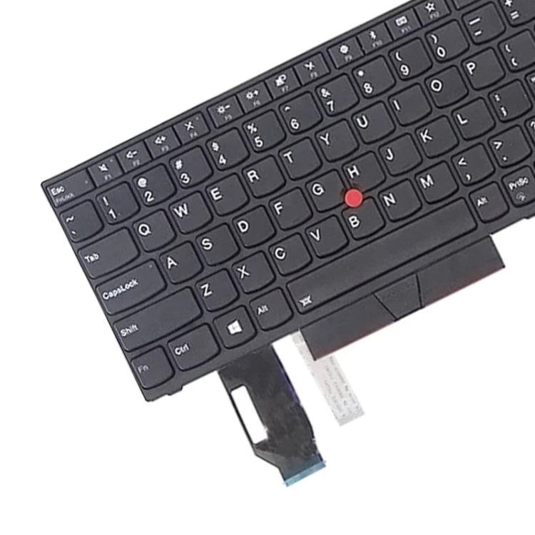 US Version Keyboard for Lenovo Thinkpad E580 E585 E590 E595 T590 P53S L580 L590 P52 P72 P53 P73, For Lenovo Thinkpad E580 (Black), For Lenovo Thinkpad E580 (Silver)