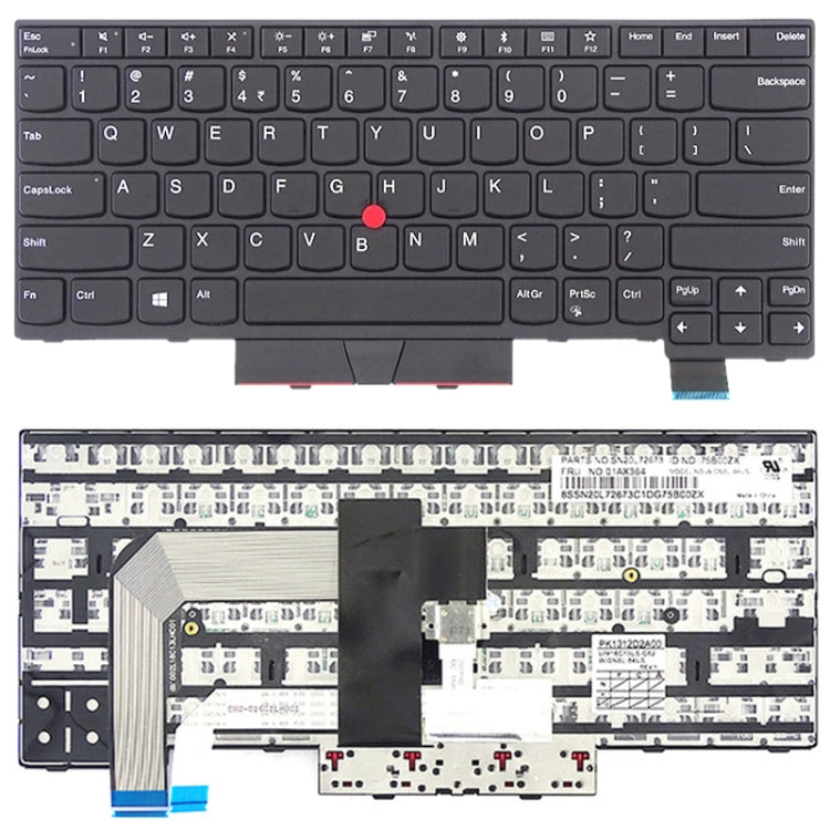 US Version Keyboard for Lenovo Thinkpad T470 T480 A475 A485 01HX459 01AX364, For Lenovo Thinkpad T470