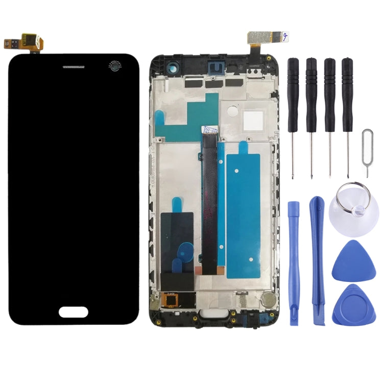 Schermo LCD e digitalizzatore assemblaggio completo con cornice per ZTE Blade V8 BV0800, For ZTE Blade V8