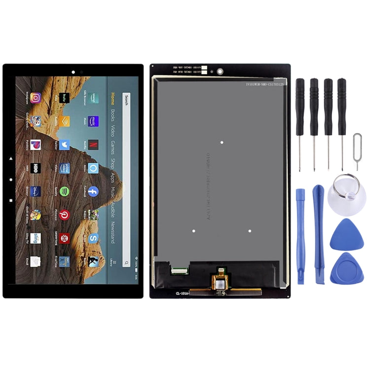 LCD Screen and Digitizer Full Assembly for Amazon Fire HD 10 2019 9th Gen m2v3r5, For Amazon Fire HD 10 2019