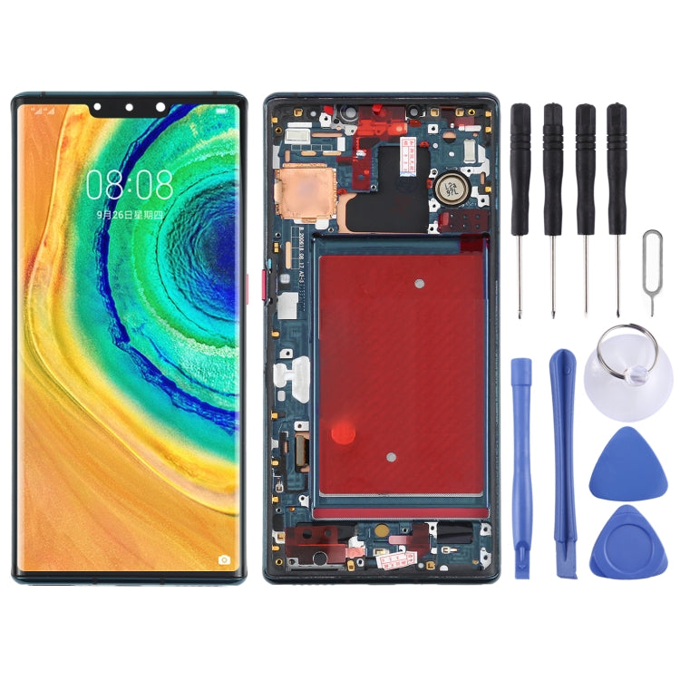 LCD Screen and Digitizer Full Assembly with Frame for Huawei Mate 30 Pro, For Huawei Mate 30 Pro