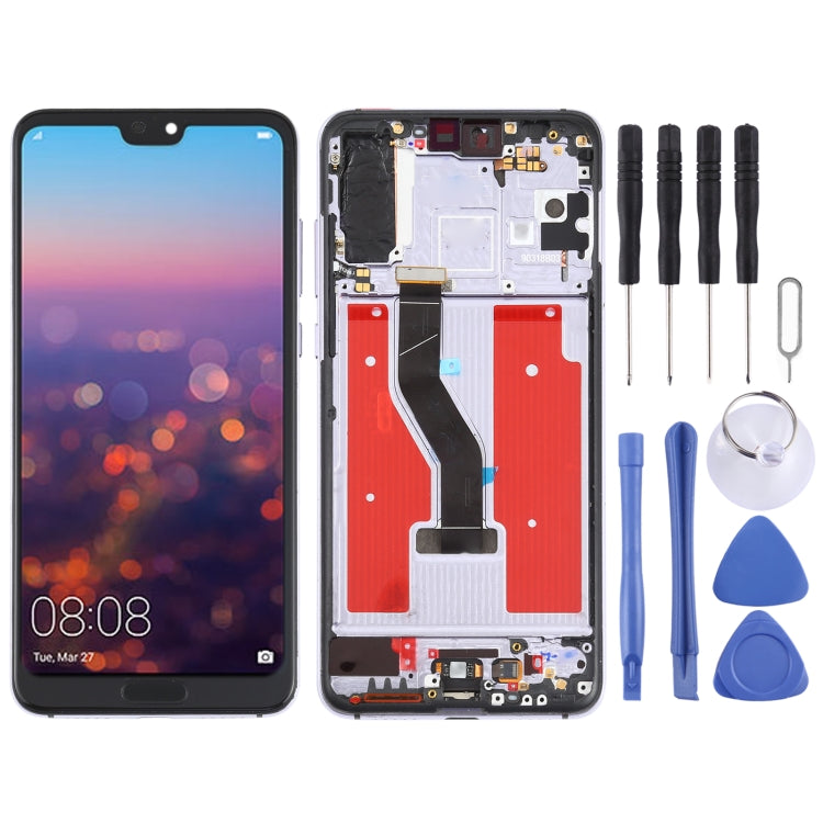 LCD Screen and Digitizer Full Assembly with Frame for Huawei P20 Pro, For Huawei P20 Pro