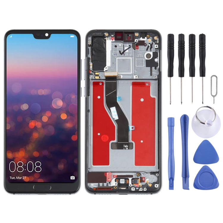 LCD Screen and Digitizer Full Assembly with Frame for Huawei P20 Pro, For Huawei P20 Pro