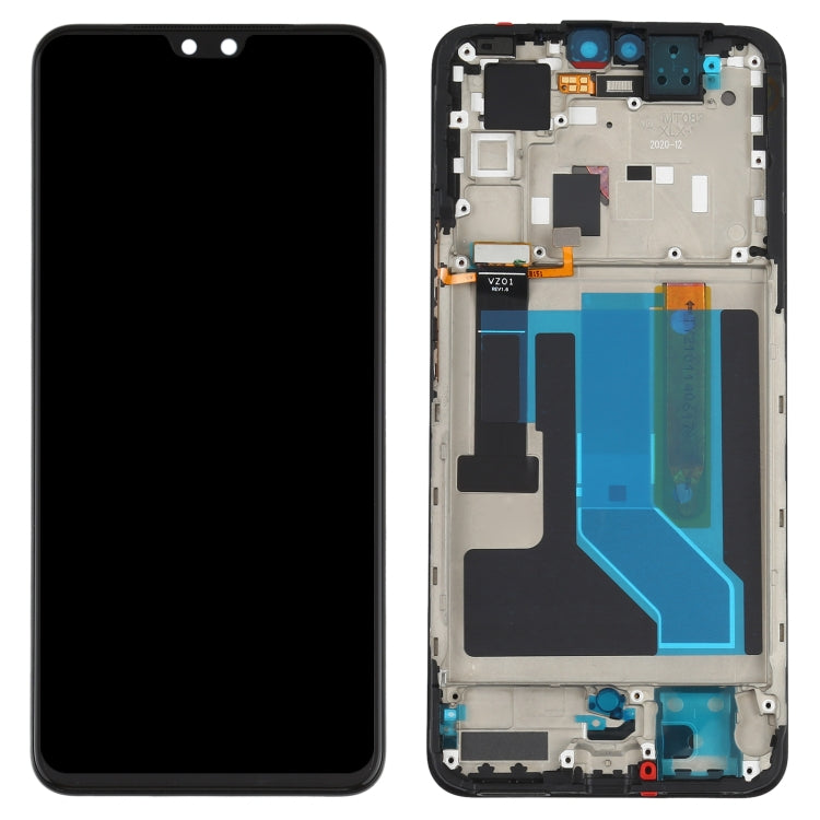 Original AMOLED LCD Screen and Digitizer Full Assembly with Frame for Vivo S7 V2020A, For Vivo S7(Original)