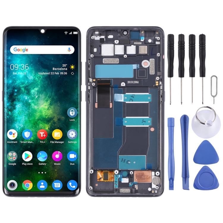 Schermo LCD con digitalizzatore e cornice per TCL 10 Pro
