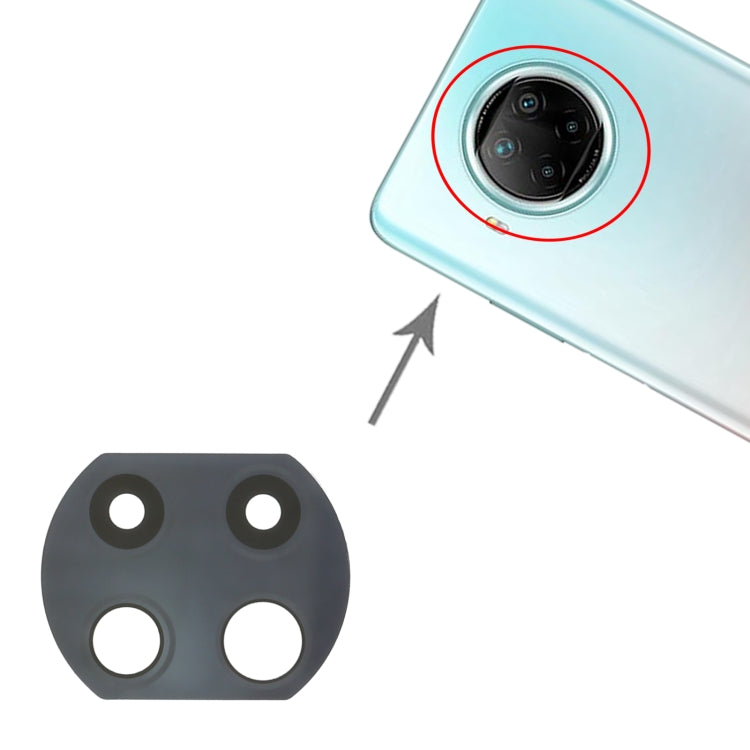 Obiettivo fotocamera posteriore da 10 pezzi per Xiaomi Redmi Note 9 Pro 5G M2007J17C, For Xiaomi Redmi Note 9 Pro 5G