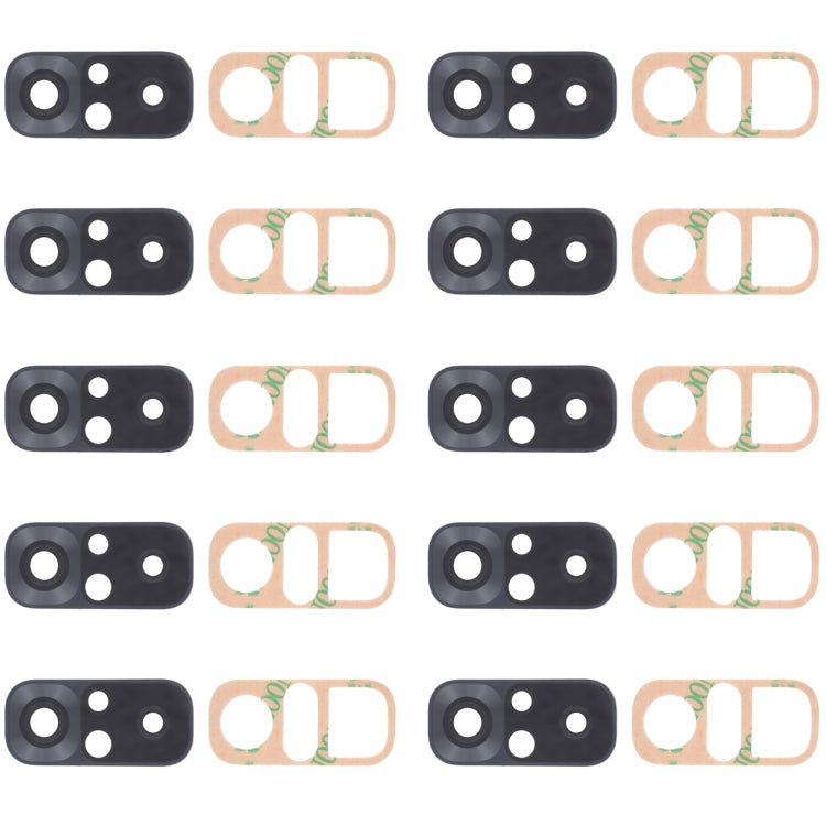 10pcs Rear Camera Lens for Xiaomi Redmi Note 10 4G M2101K7AI M2101K7AG, For Xiaomi Redmi Note 10 4G, For Xiaomi Redmi Note 10 4G(Black)