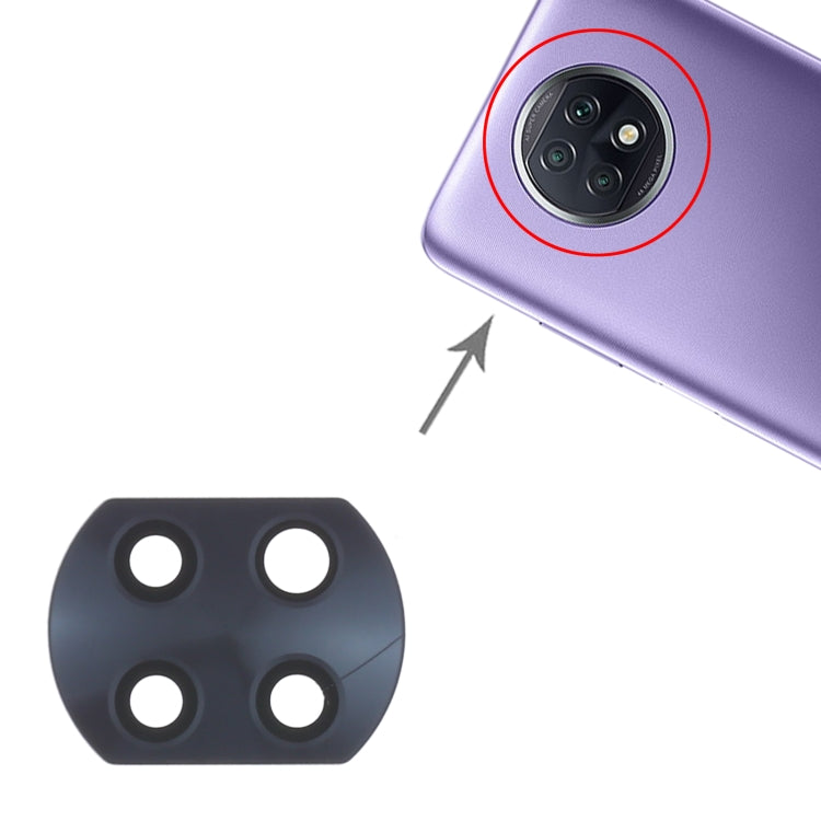 Obiettivo fotocamera posteriore da 10 pezzi per Xiaomi Redmi Note 9T 5G M2007J22G, For Xiaomi Redmi Note 9T 5G