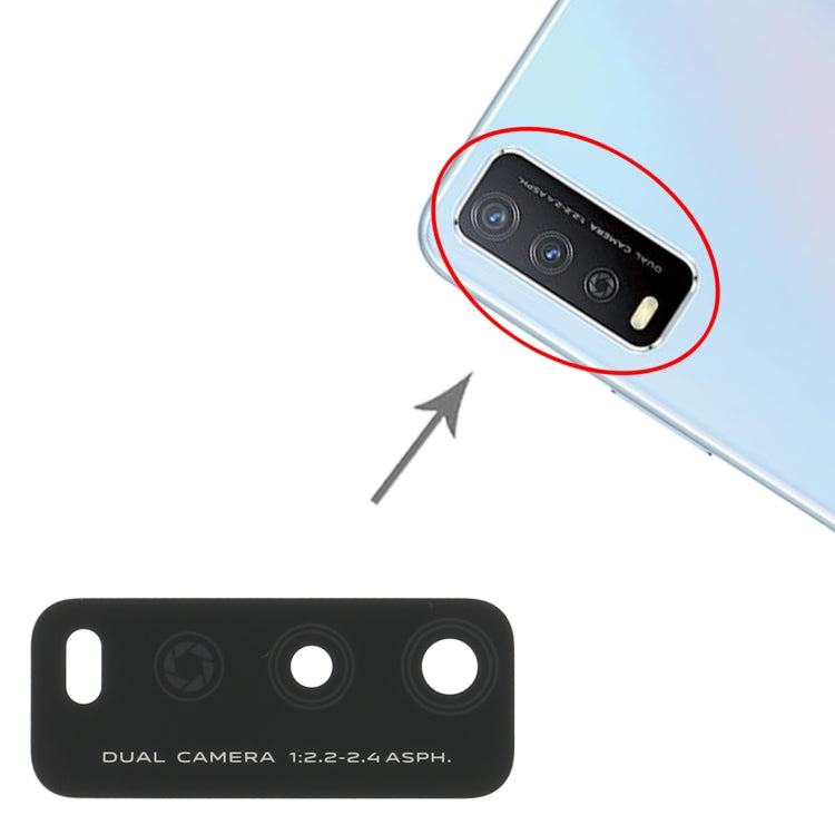 For Vivo Y12s V2026 V2033 10pcs Rear Camera Lens, For Vivo Y12s