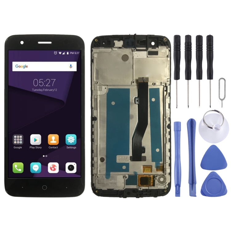 LCD Screen and Digitizer Full Assembly with Frame for ZTE Blade V8 Lite, For ZTE Blade V8 Lite