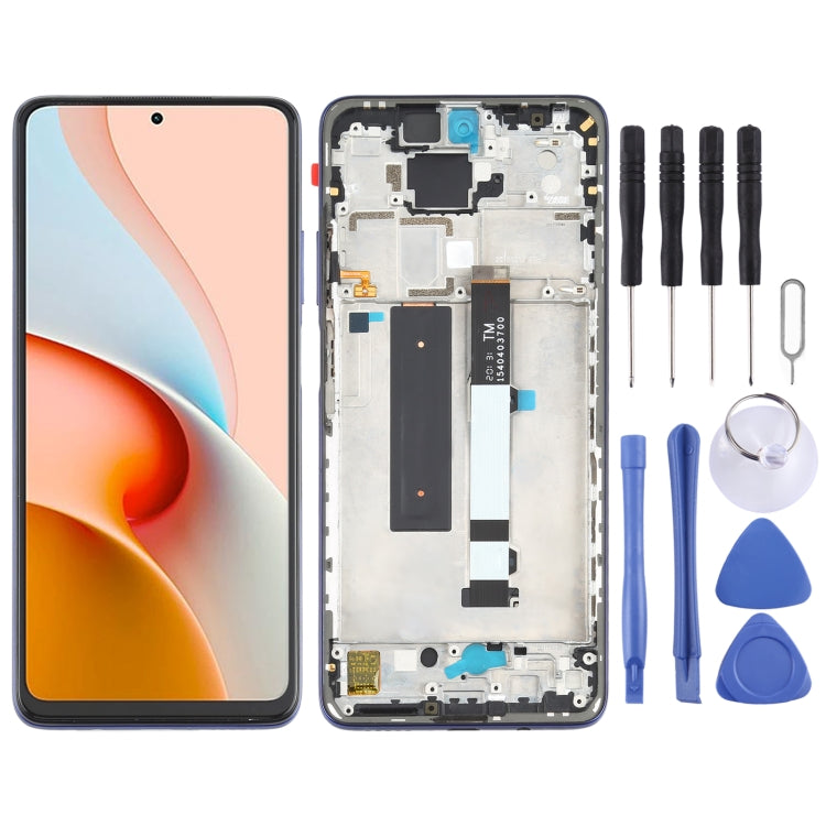Schermo LCD originale con cornice per Xiaomi Redmi Note 9 Pro 5G
