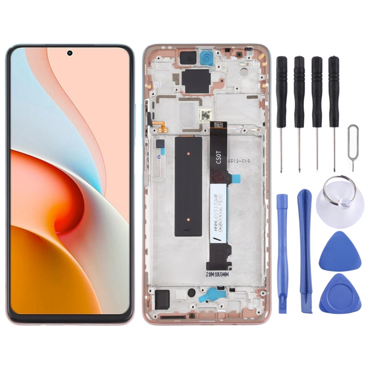 Schermo LCD originale con cornice per Xiaomi Redmi Note 9 Pro 5G