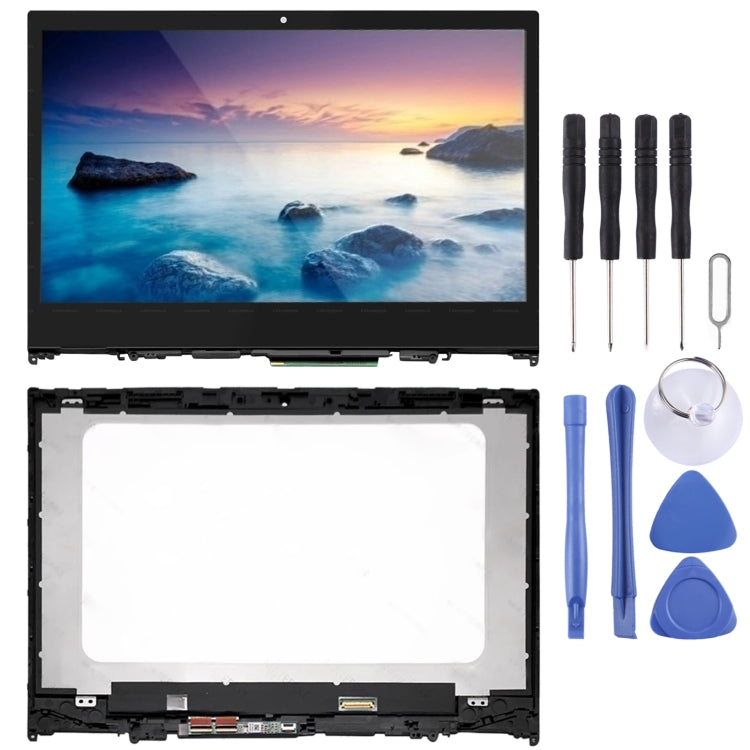 Schermo LCD HD 1366 x 768 e digitalizzatore assemblaggio completo con telaio per Lenovo IdeaPad Flex 5-14 5-1470 5-1480, For Lenovo IdeaPad Flex 5-14 (1366 x 768)