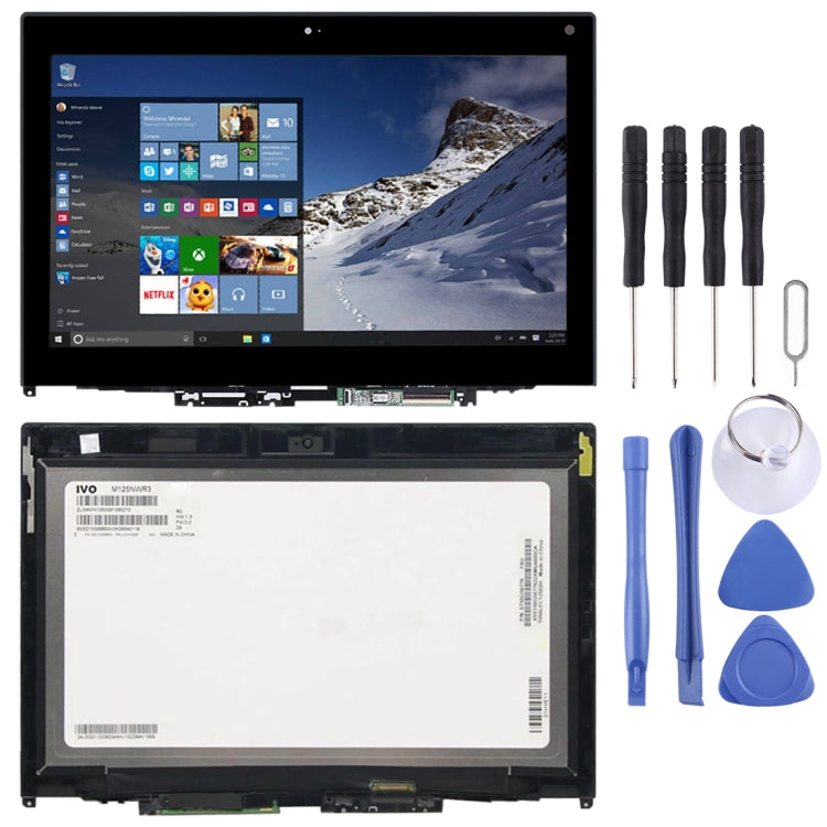 Schermo LCD HD 1366 x 768 e digitalizzatore assemblaggio completo con cornice per Lenovo Thinkpad 12,5 pollici Yoga 260, For Lenovo Yoga 260