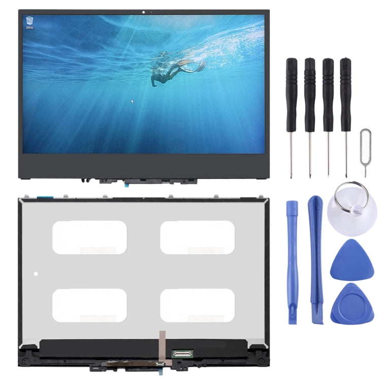 LCD Screen and Digitizer 1920x1080 FHD 30 pin Full Assembly with Frame for Lenovo Yoga 720-13 720-13IKB 5D10K81089, For Lenovo Yoga 720-13 (1920x1080)