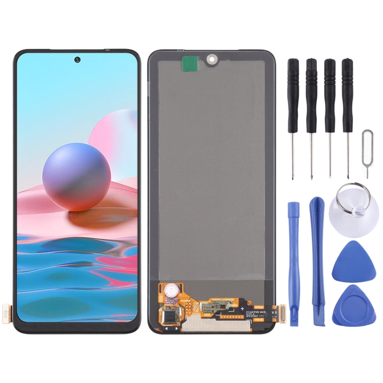 Original AMOLED LCD Screen and Digitizer Full Assembly for Xiaomi Redmi Note 10 4G / Redmi Note 10S / Redmi Note 11 SE India / Poco M5s M2101K7AI, M2101K7AG