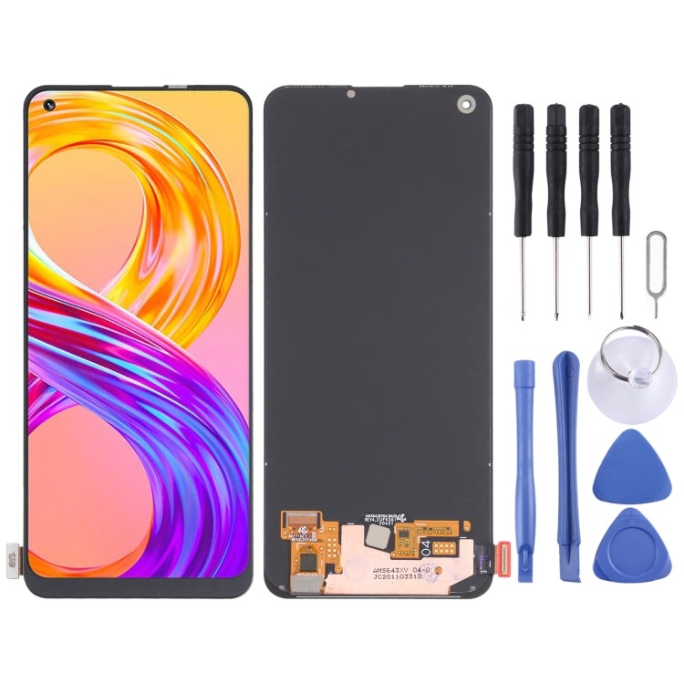 Original Super AMOLED LCD Screen and Digitizer Full Assembly for OPPO Realme 8 Pro, For Realme 8 Pro (Original)