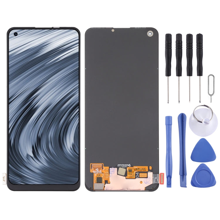 Original Super AMOLED LCD Screen and Digitizer Full Assembly for OPPO Realme V15 5G, For Realme V15 5G (Original)