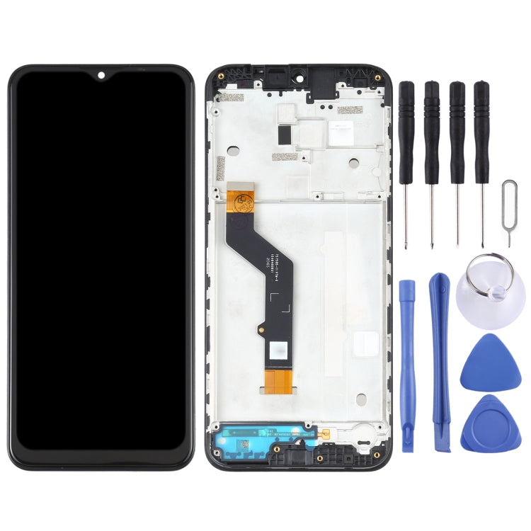 LCD Screen and Digitizer Full Assembly with Frame for Motorola Moto E7 Plus XT2081-1, For Motorola Moto E7 Plus