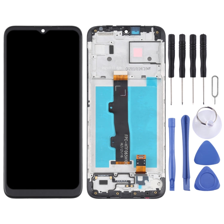 LCD Screen and Digitizer Full Assembly with Frame for Motorola Moto E7 Power PAMH0001IN PAMH0010IN PAMH0019IN, For Motorola Moto E7 Power