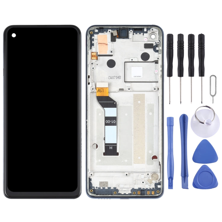 Schermo LCD e digitalizzatore assemblaggio completo con cornice per Motorola One Action XT2013-1 XT2013-2 XT2013-4, For Motorola One Action