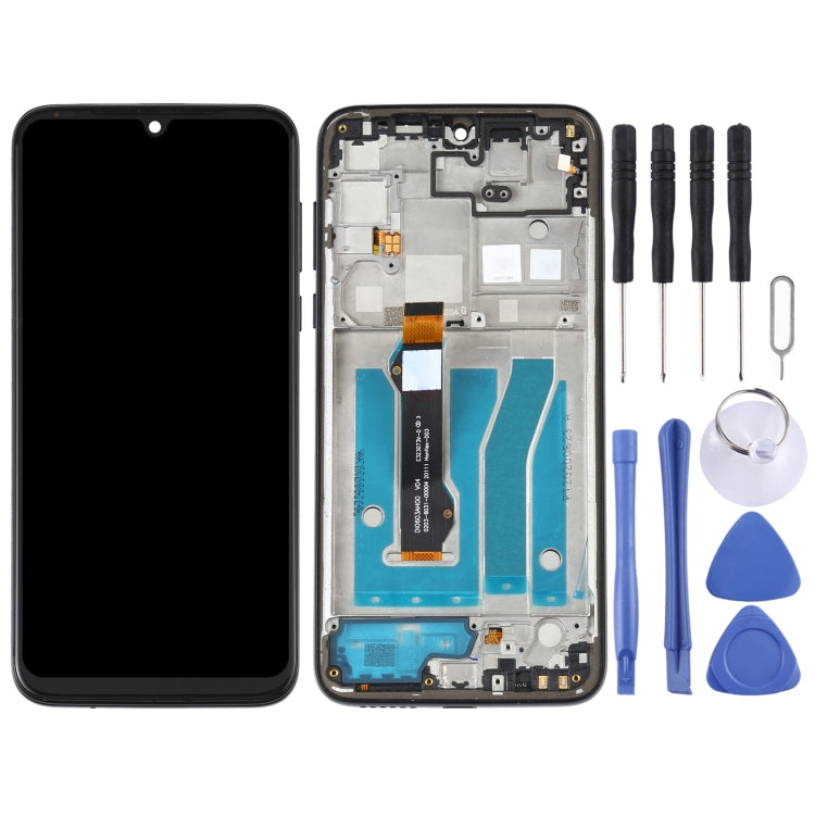 LCD Screen and Digitizer Full Assembly with Frame for Motorola Moto G8 Plus XT2019 XT2019-2, For Motorola Moto G8 Plus