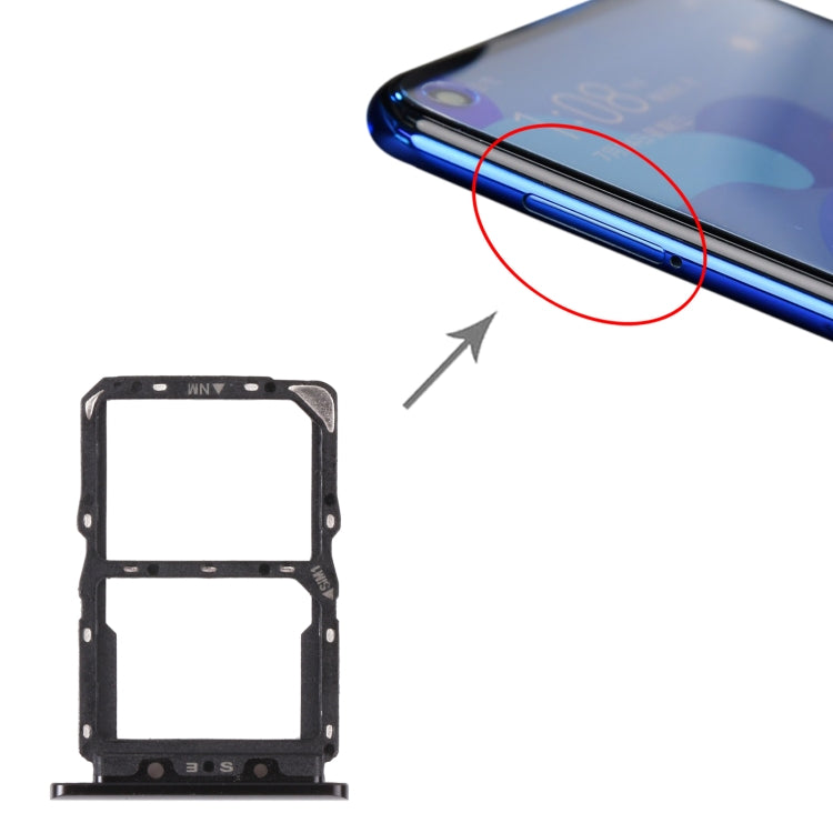 SIM Card Tray + NM Card Tray for Huawei Nova 5 Pro, For Huawei Nova 5 Pro