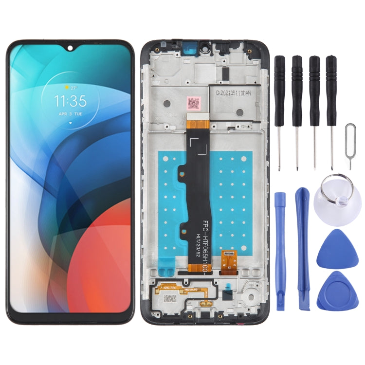 LCD Screen and Digitizer Full Assembly with Frame for Motorola Moto E7, For Motorola Moto E7