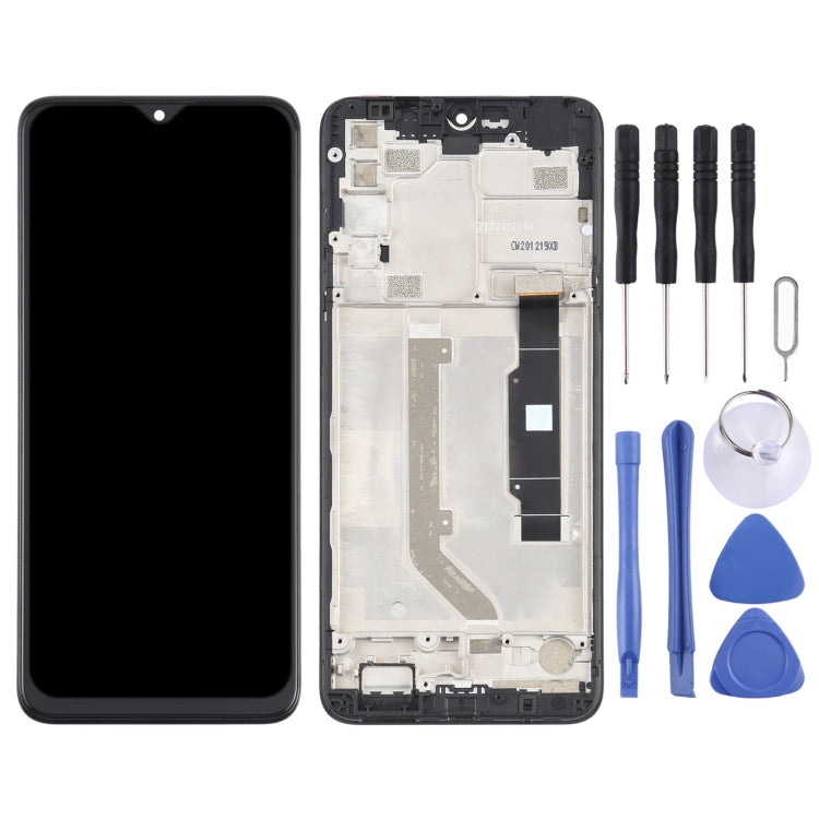 LCD Screen and Digitizer Complete Assembly with Frame for TCL 20 SE T761H, For TCL 20 SE