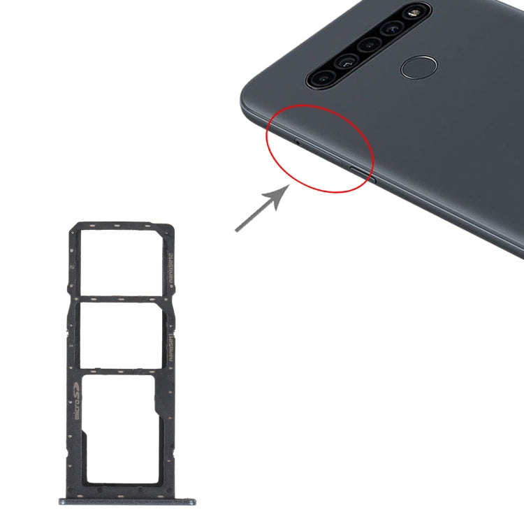 Vassoio scheda SIM + Vassoio scheda SIM + Vassoio scheda micro SD per LG K41S LMK410EMW LM-K410EMW LM-K410, For LG K41S (Double SIM)