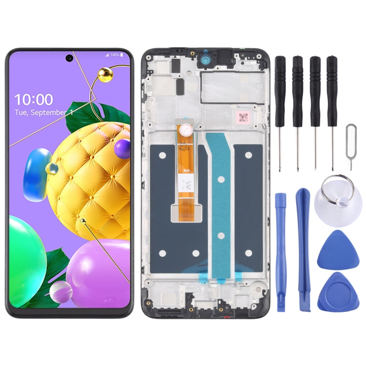 LCD Screen and Digitizer Full Assembly with Frame for LG K52 / K62 / Q52 LMK520 LM-K520 LMK520E LM-K520E LMK520Y LM-K520Y LMK520H LM-K520H LMK525H LMK525 LM-K525H LM-K525, For LG K52 / K62 / Q52