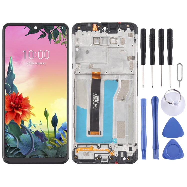 LCD Screen and Digitizer Full Assembly with Frame for LG K50S LMX450HM LM-X540 LM-X540BMW LMX540BMW, For LG K50S