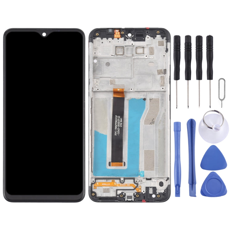 LCD Screen and Digitizer Full Assembly with Frame for LG K50S LMX450HM LM-X540 LM-X540BMW LMX540BMW, For LG K50S